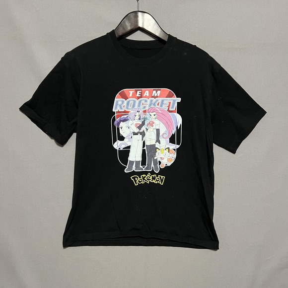 Pokemon Other - Pokemon Team Rocket Shirt Mens XL Black Jessie James Meowth Graphic Tee
